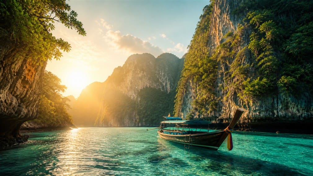 Krabi and Phuket coast image for beach and cliff filming support